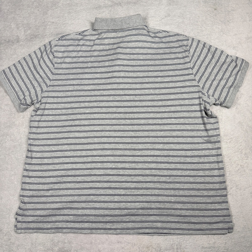 Polo Ralph Lauren Classic Fit Striped Polo Shirt Mens XL Gray Navy White - Picture 7 of 10